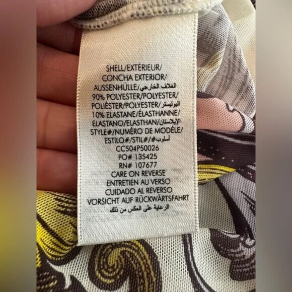 ALICE + OLIVIA DAYDREAMER PAISLEY TESS PASTEL PINK GOLD MESH TOP SHIRT SMALL S - Picture 15 of 16